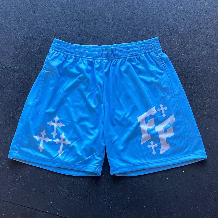 Faith & future Cross Print Shorts