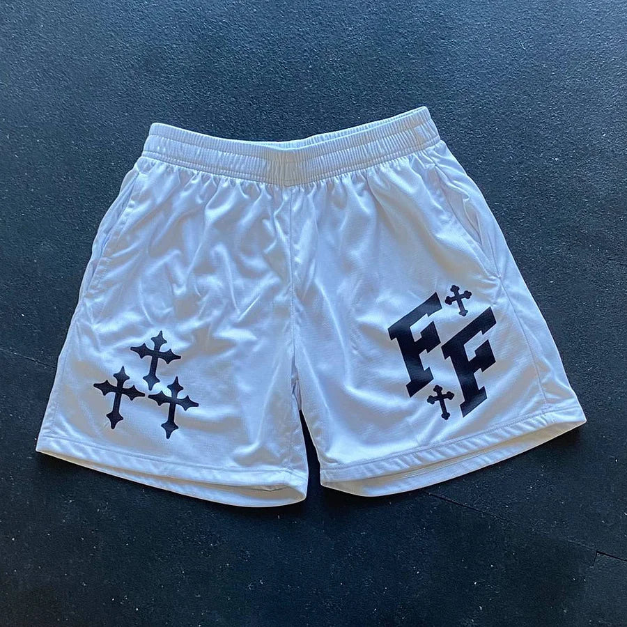 Faith & future Cross Print Shorts