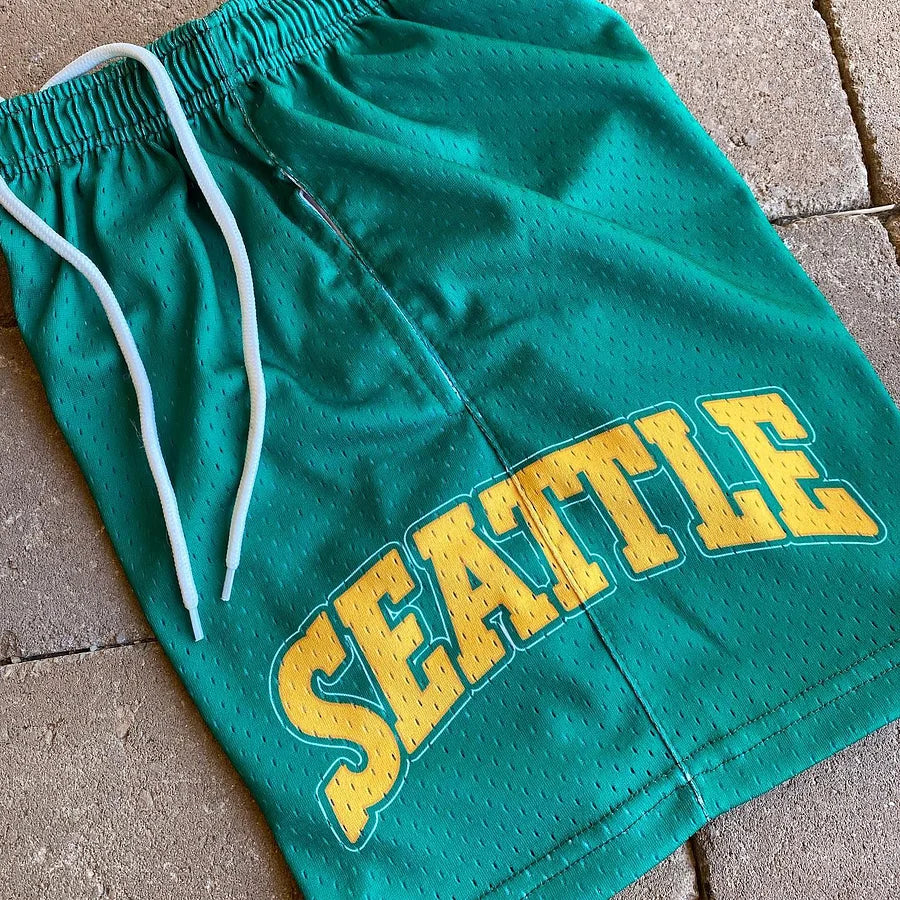 Casual Seattle Print Shorts