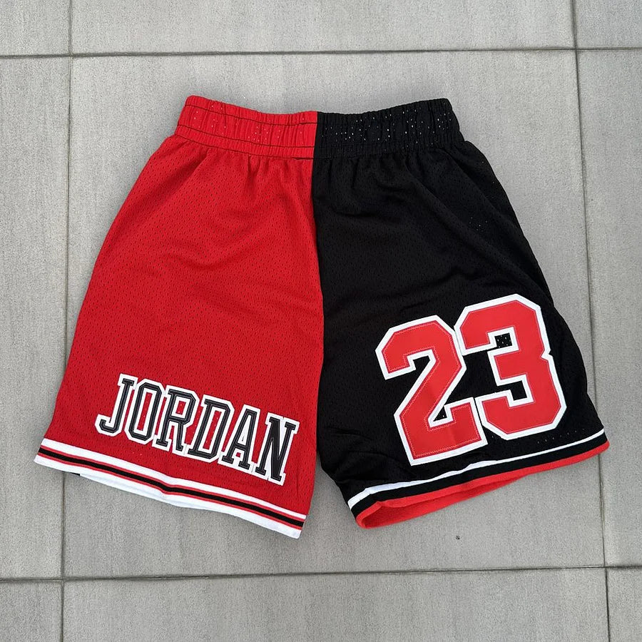 M.Jordan Bulls Basketball Print Shorts