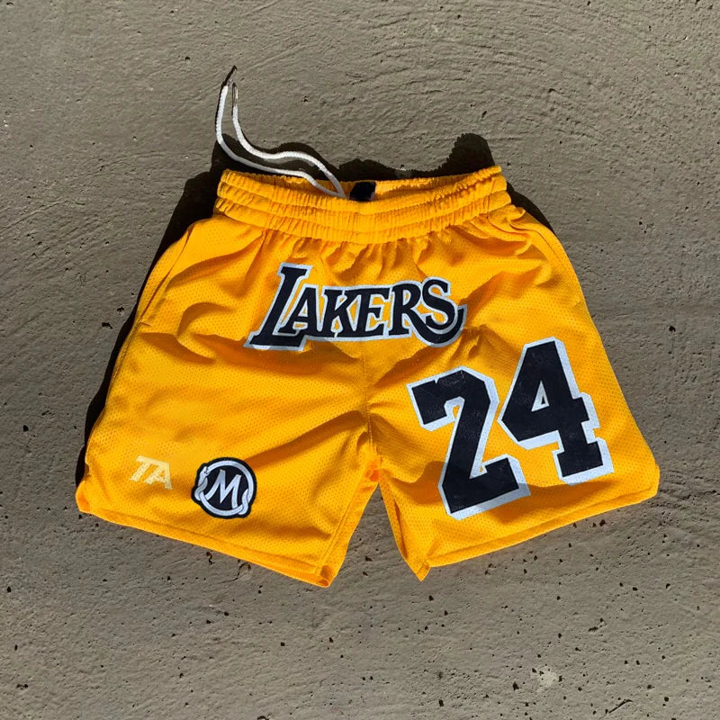 K.Bryant Lakers Basketball Tee shorts