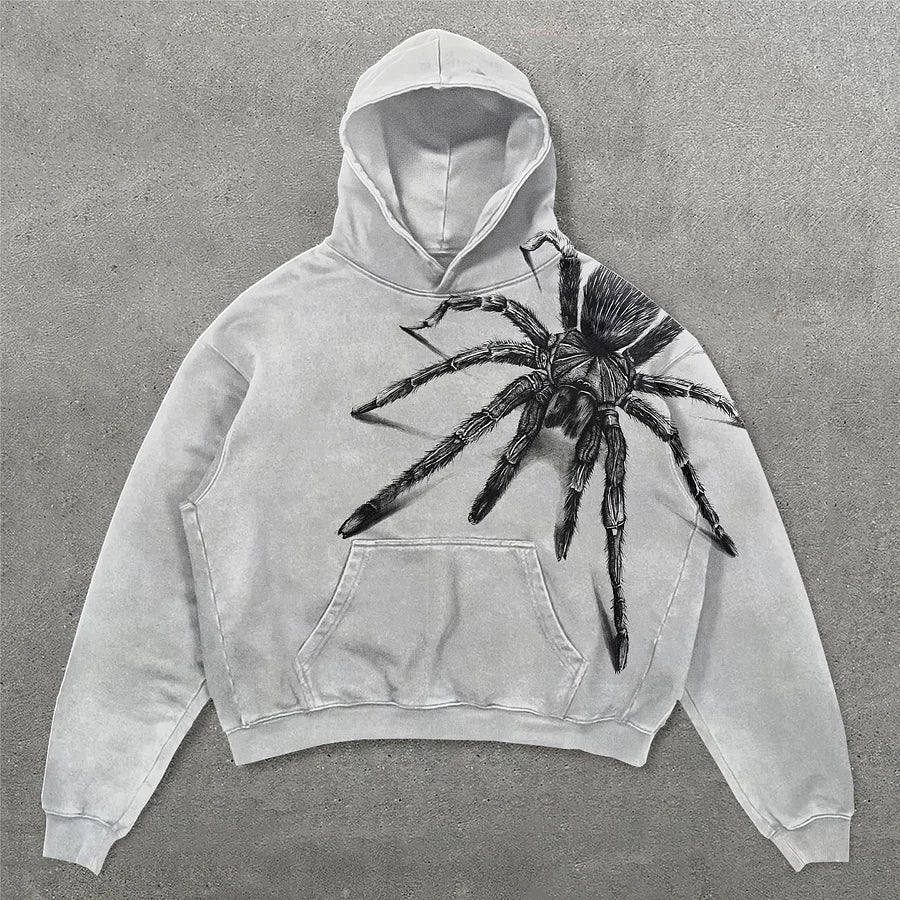 Spider Print Hoodie
