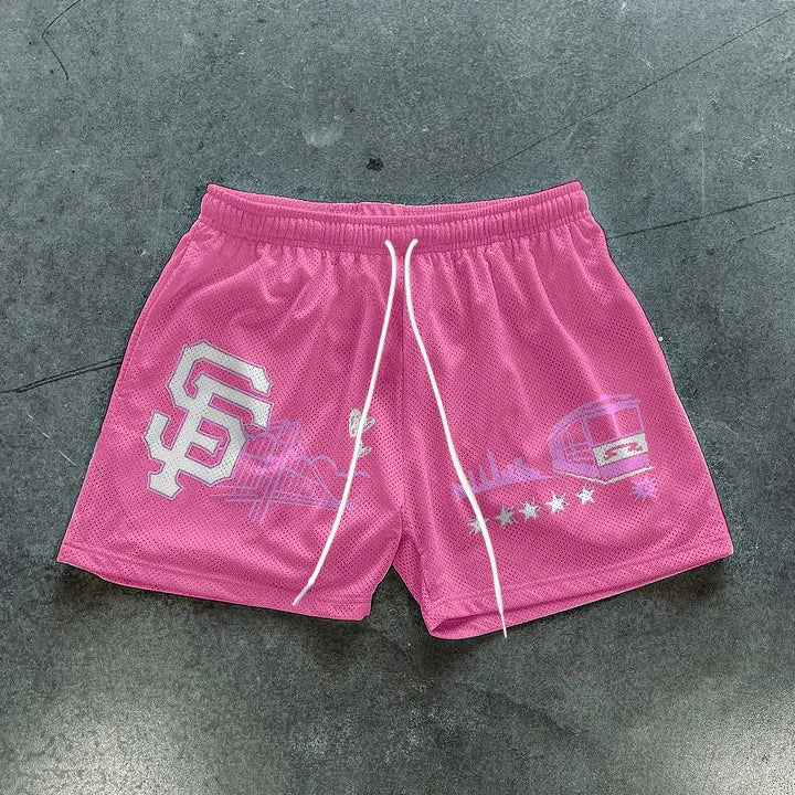 Preppy Print Shorts